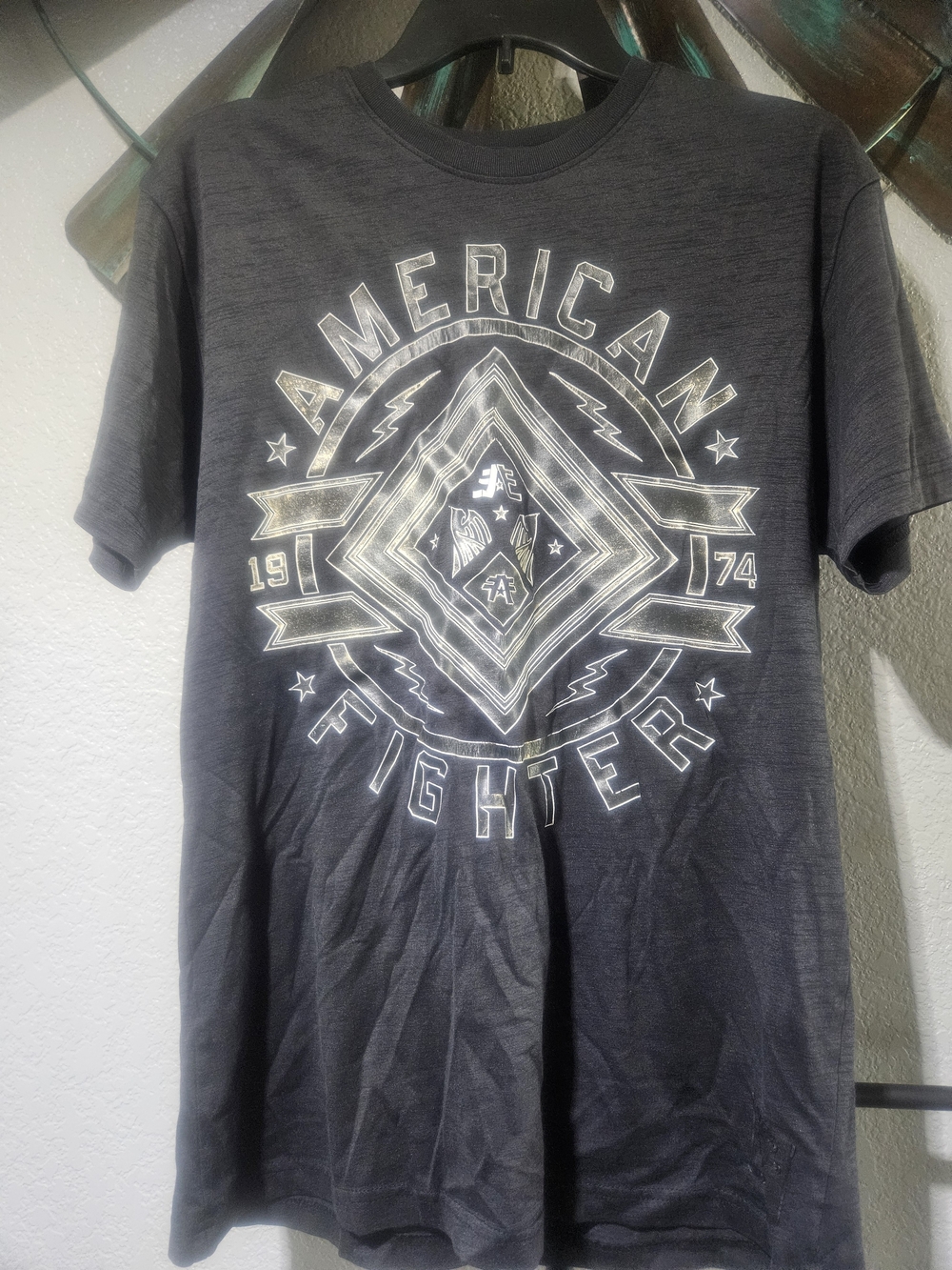 American Fighter Charcoal Gray Graphic Short Sleeve Tee